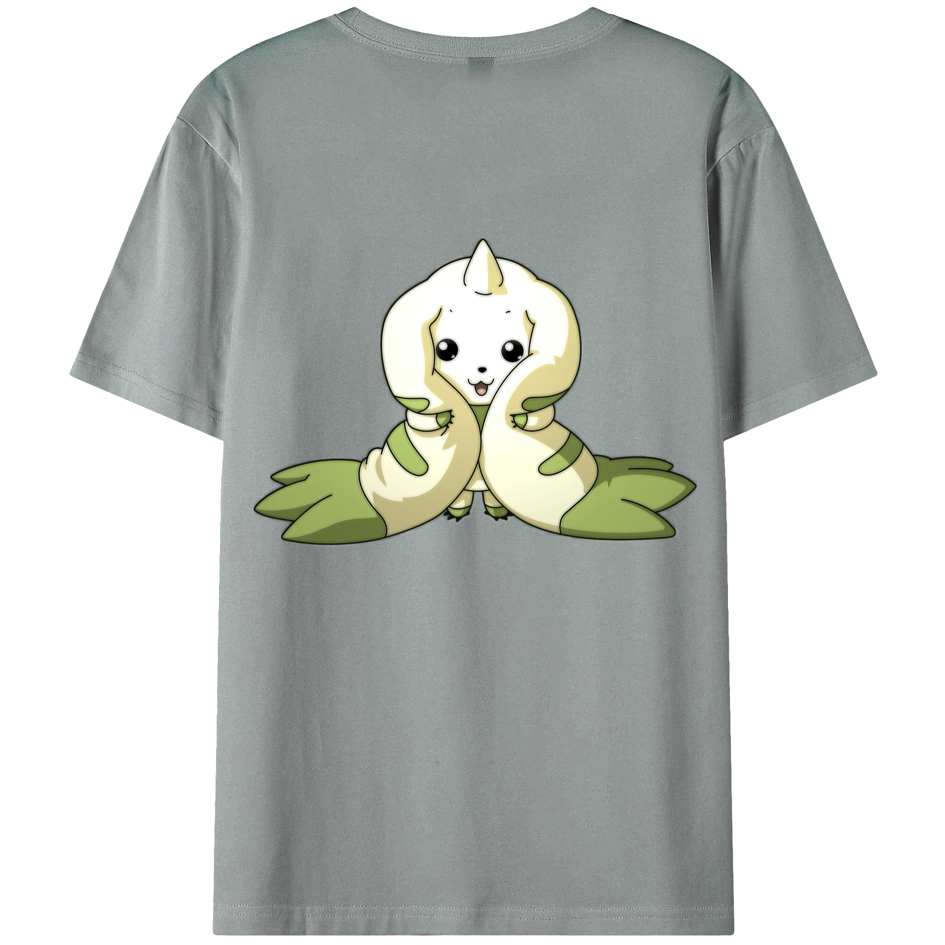 （画像用） Digimon デジタルモンスター/デジモン 綿100％ メンズ半袖Tシャツ（バックプリント） 通気性